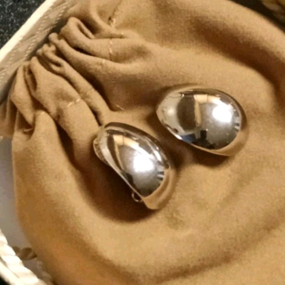 Silver Clip on Earrings